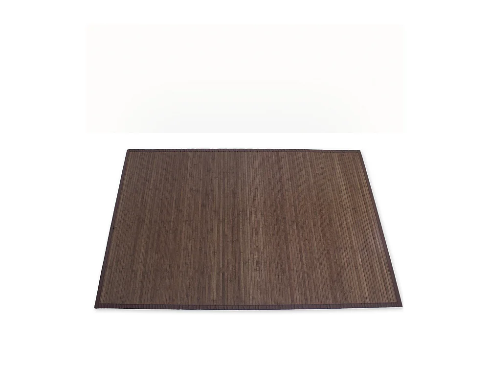 Teppich 200x250 cm dunkelbraun Bambus