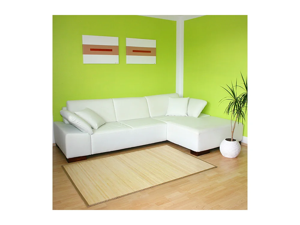 Teppich 60x240 cm helles Bambus