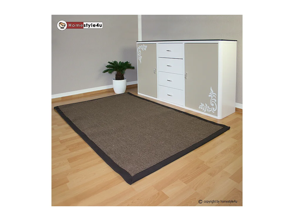 Sisal Teppich 245x345 cm Braun