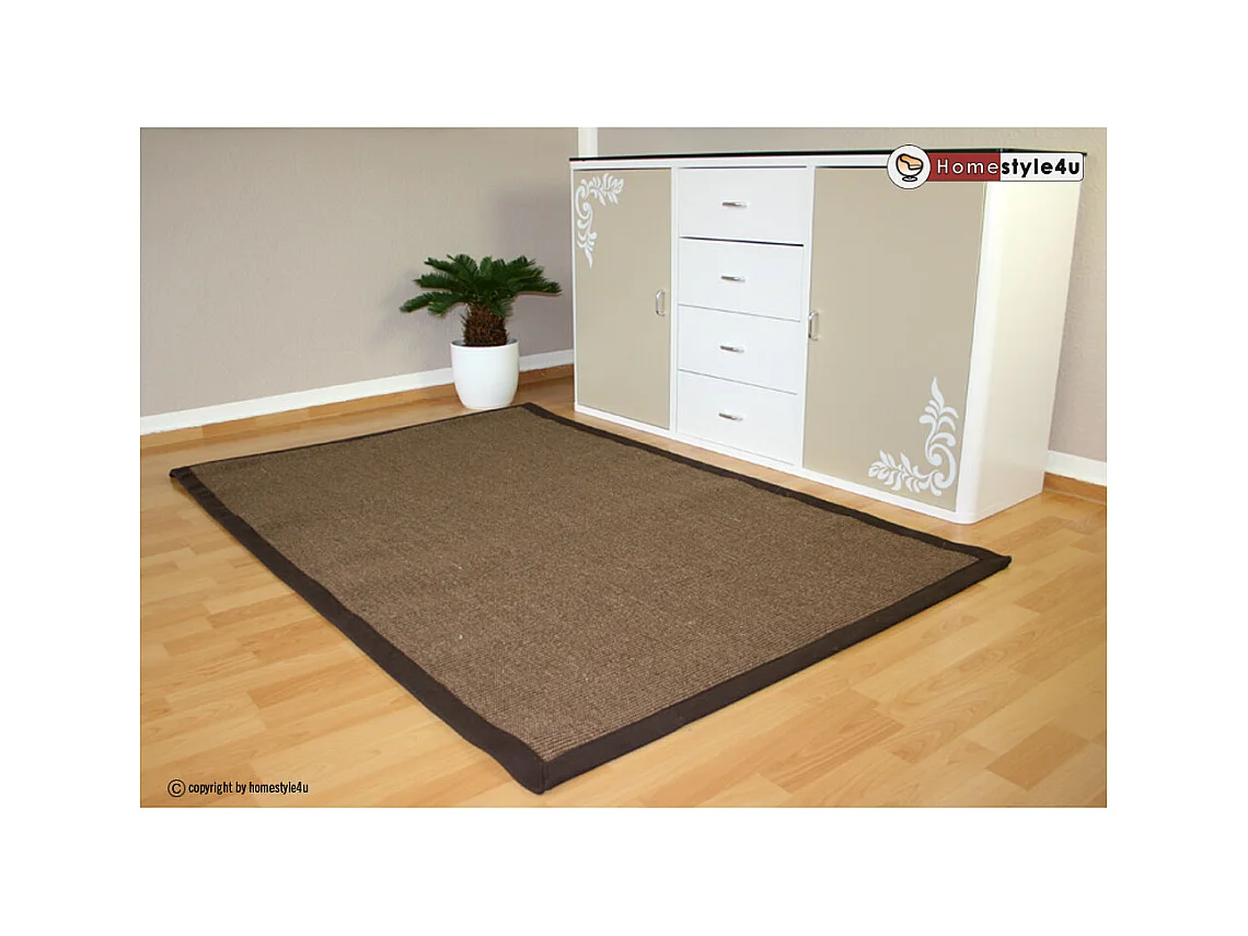 Sisal Teppich 245x345 cm Braun
