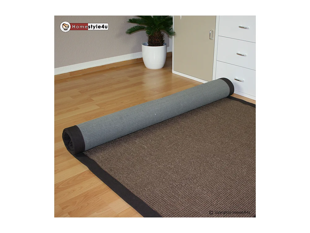 Sisal Teppich 245x345 cm Braun