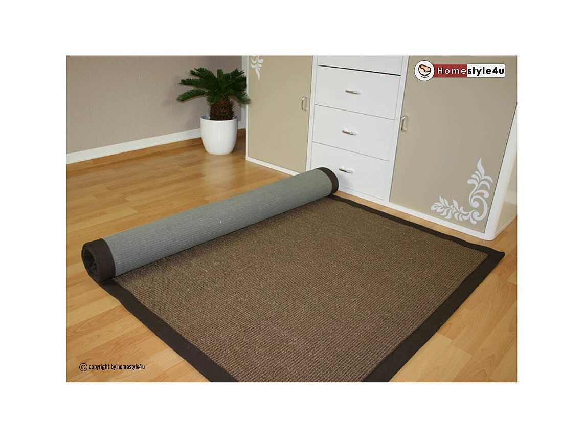 Sisal Teppich 245x345 cm Braun