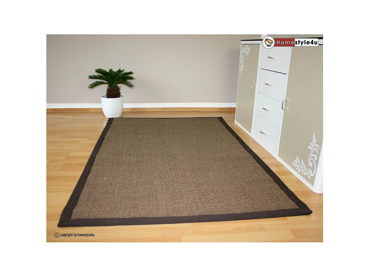 Sisal Teppich 245x345 cm Braun