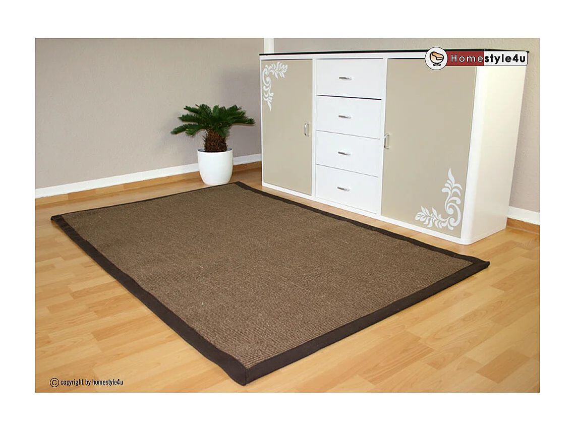 Sisal Teppich 245x345 cm Braun