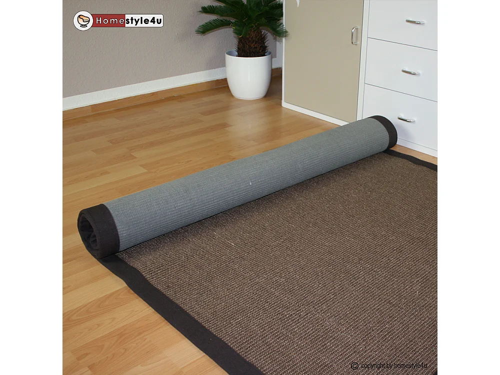Sisal Teppich 245x345 cm Braun