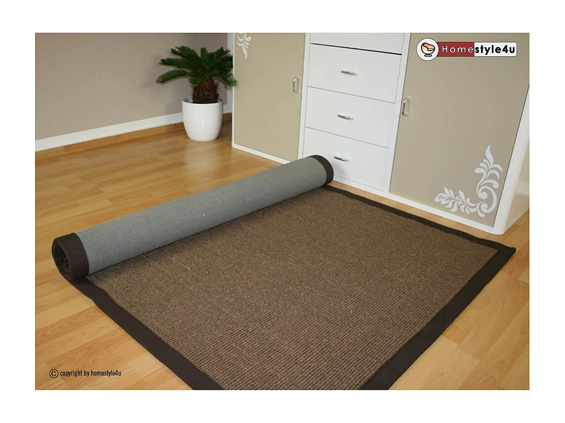 Sisal Teppich 245x345 cm Braun