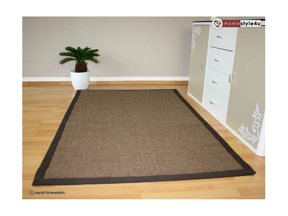 Sisal Teppich 245x345 cm Braun