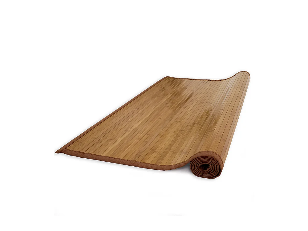 Teppich 60x240 cm braun Bambus