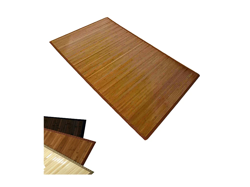Teppich 60x240 cm braun Bambus