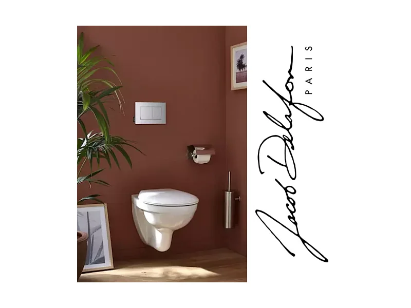 Pack WC suspendu compact JACOB DELAFON Patio + bâti support + plaque