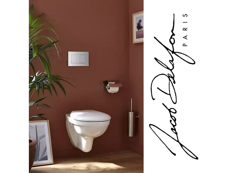 Cuvette WC suspendu compact PMR JACOB DELAFON Patio avec abattant