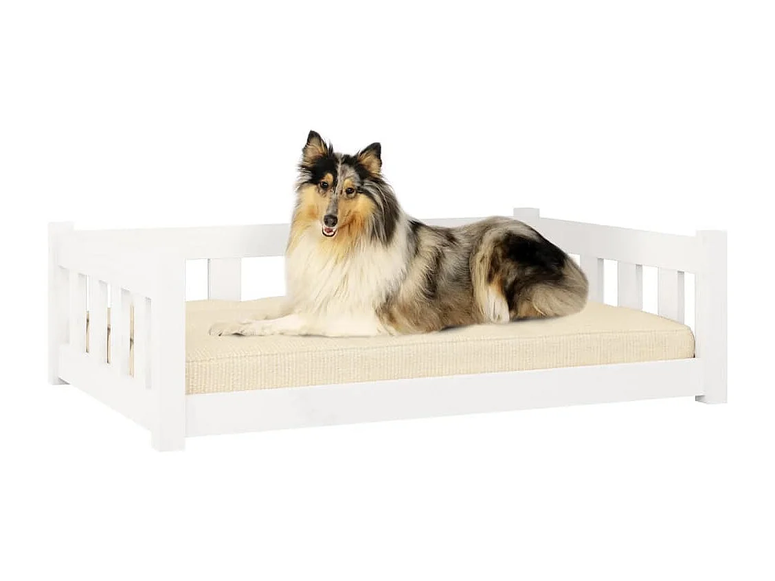 Rinara  Lit pour cen blanc 95,5x65,5x28 cm bois de pin solide