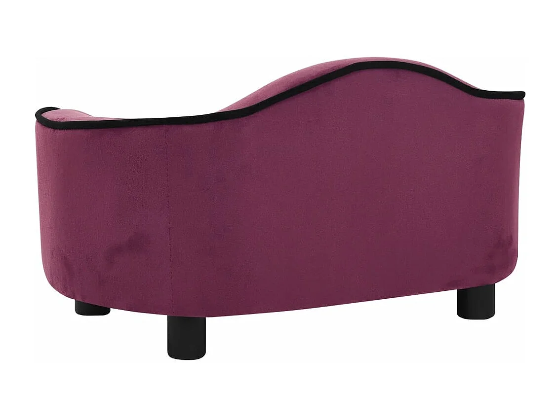 Angelika  Hondenbank 67x47x36 cm pluche bordeauxrood