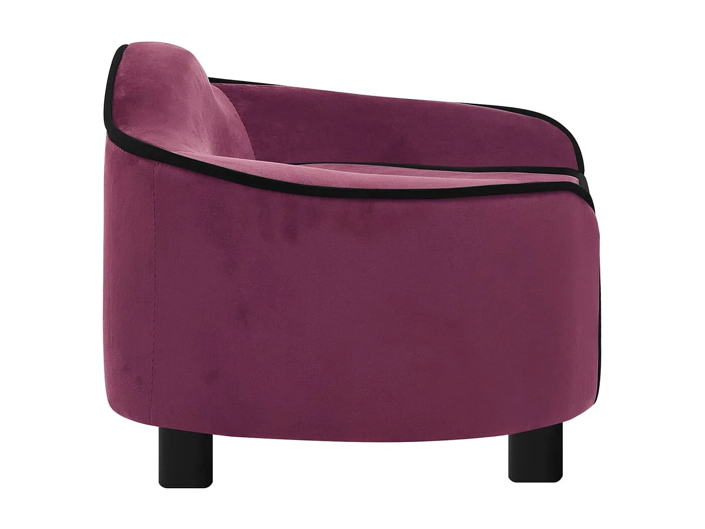 Angelika  Hondenbank 67x47x36 cm pluche bordeauxrood