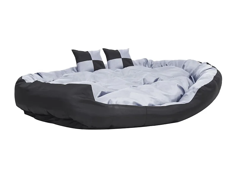 Iris Leigh  Hondenkussen omkeerbaar en wasbaar 150x120x25 cm grijs en zwart