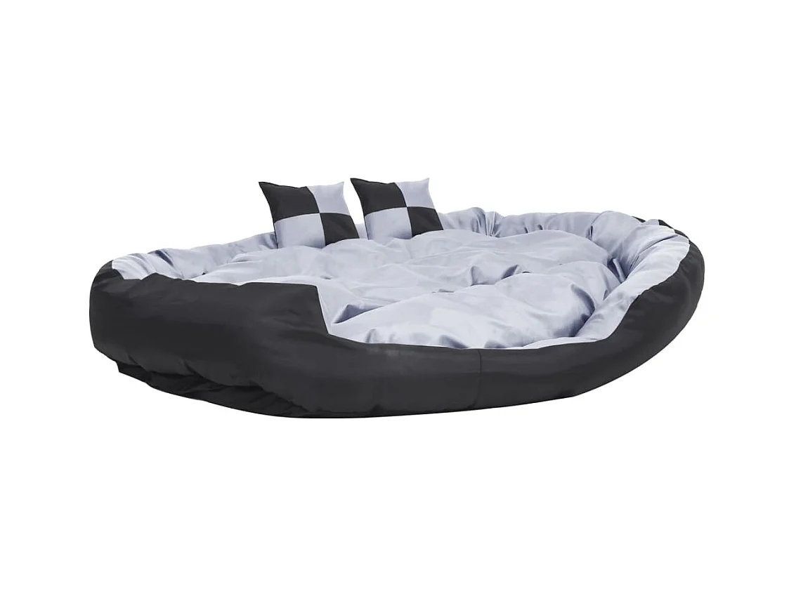 Iris Leigh  Coussin réversible lavable pour cen Gris et noir 150x120x25cm