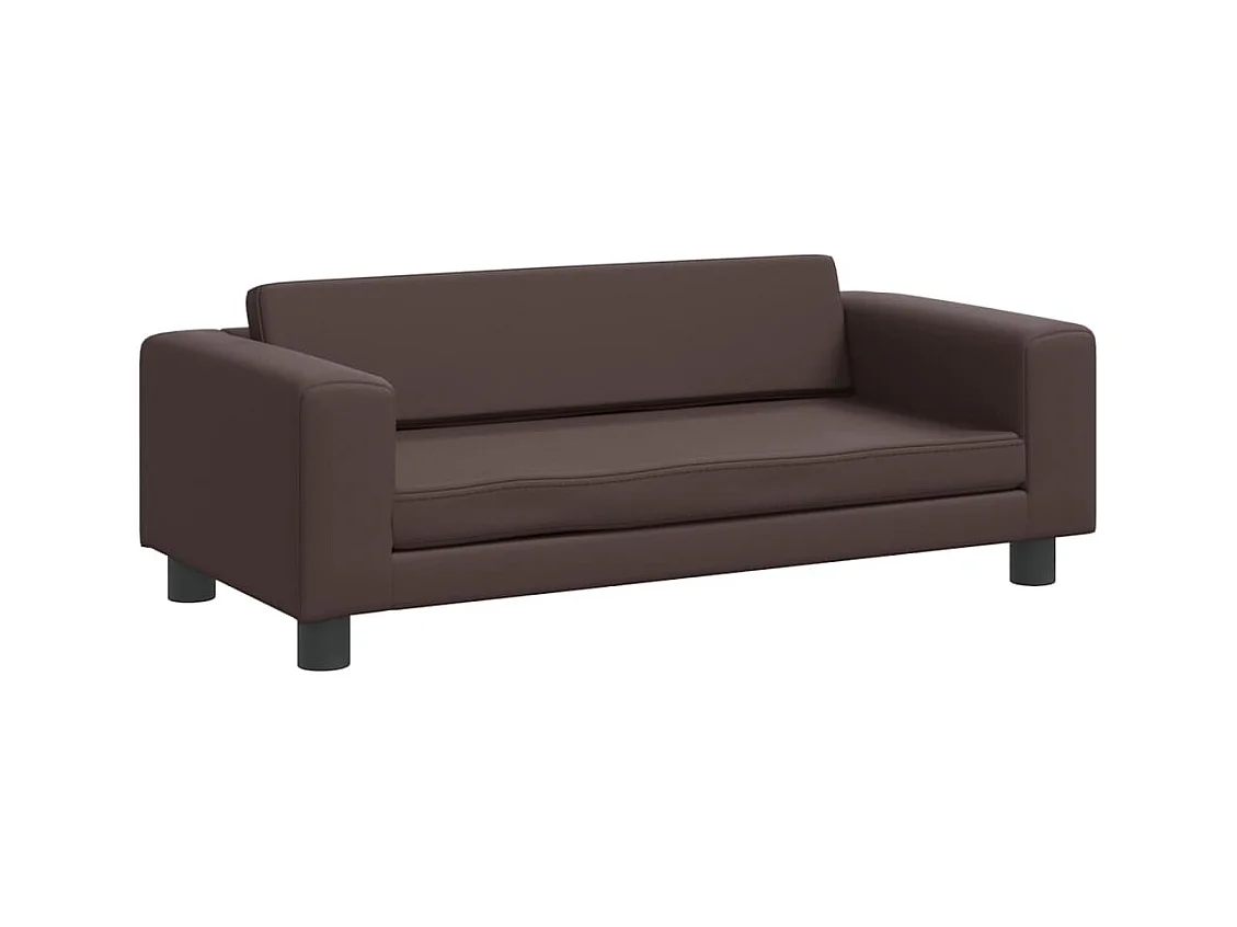Grace  Lit pour cen avec extension marron 100x50x30 cm similicuir