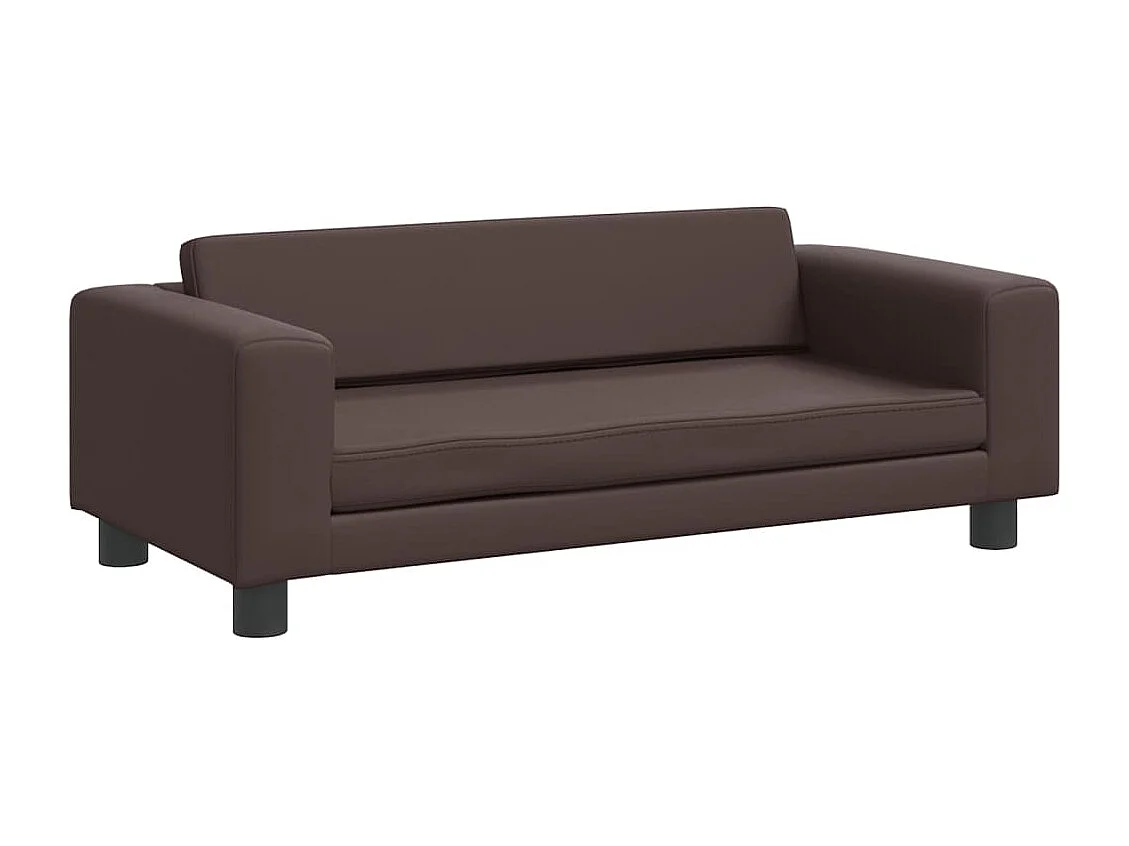 Grace  Lit pour cen avec extension marron 100x50x30 cm similicuir