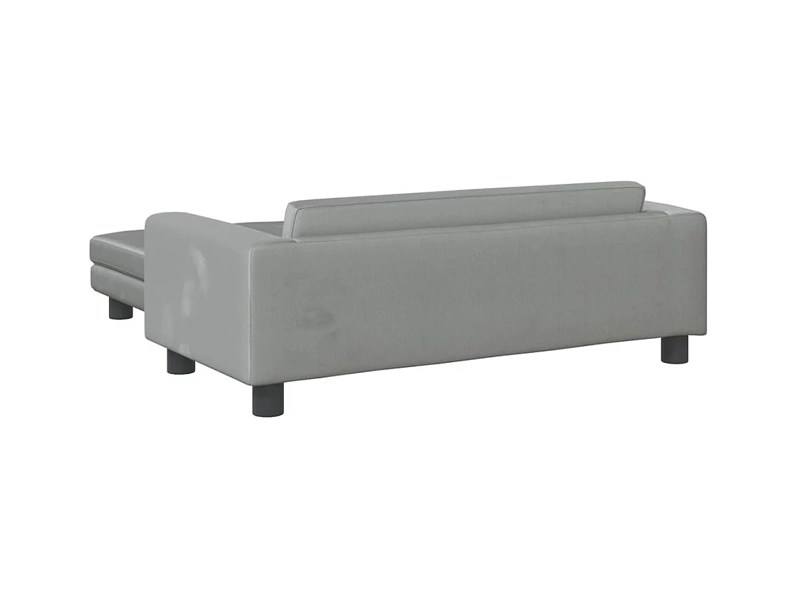 Grace  Lit pour cen avec extension gris clair 100x50x30 cm velours
