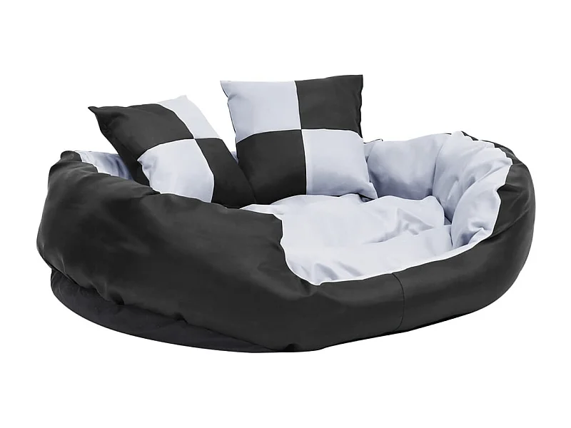 Iris Leigh  Hondenkussen omkeerbaar en wasbaar 85x70x20 cm grijs en zwart