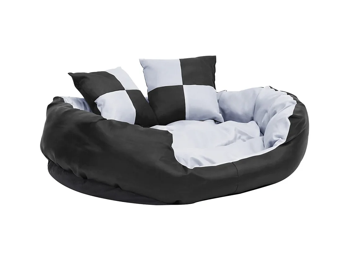 Iris Leigh  Coussin réversible lavable pour cen Gris et noir 85x70x20 cm