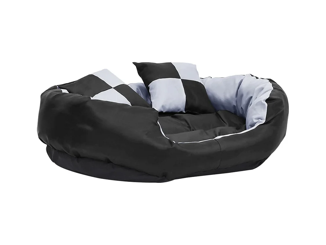Iris Leigh  Coussin réversible lavable pour cen Gris et noir 85x70x20 cm
