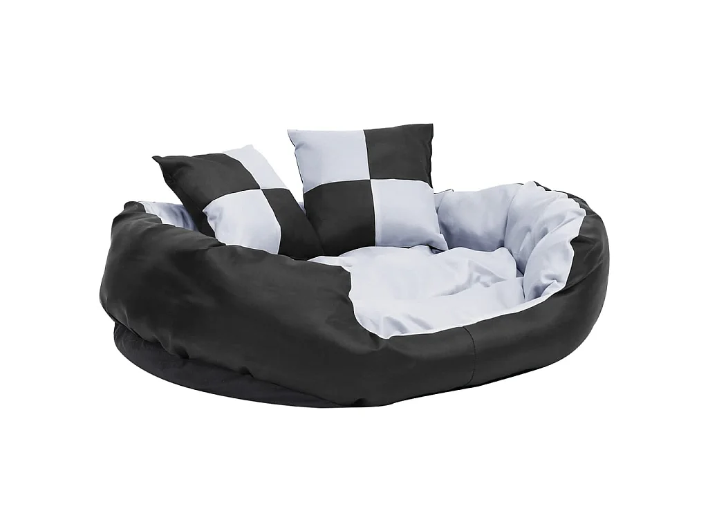 Iris Leigh  Coussin réversible lavable pour cen Gris et noir 85x70x20 cm