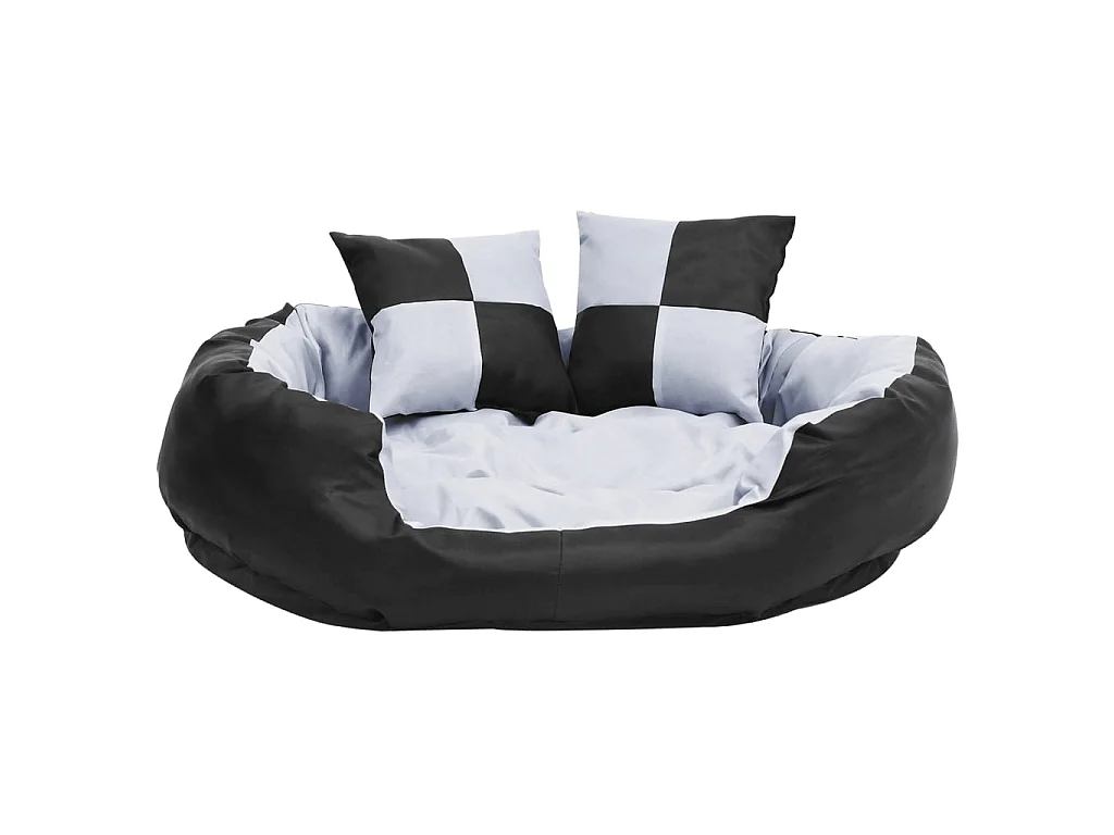 Iris Leigh  Coussin réversible lavable pour cen Gris et noir 85x70x20 cm