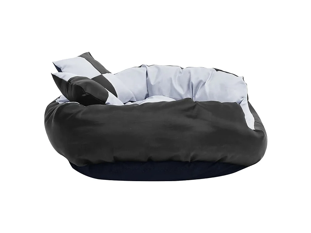 Iris Leigh  Coussin réversible lavable pour cen Gris et noir 85x70x20 cm