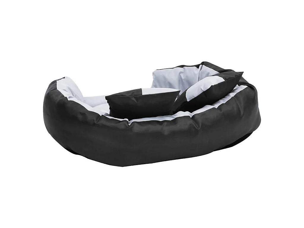 Iris Leigh  Coussin réversible lavable pour cen Gris et noir 85x70x20 cm