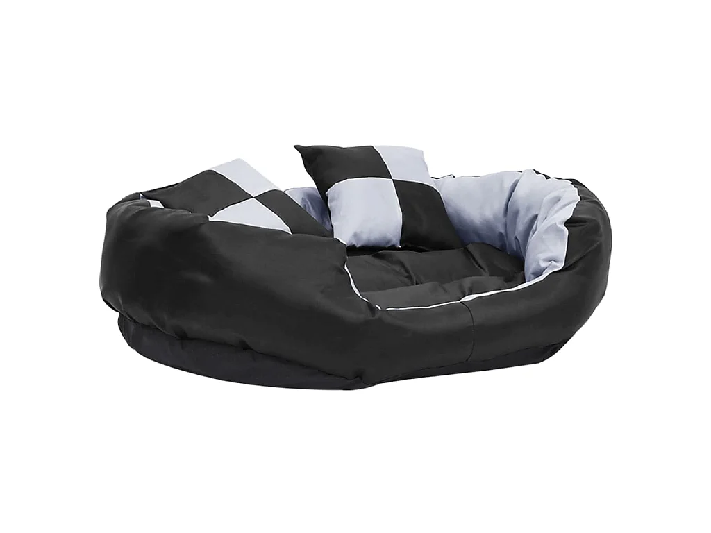 Iris Leigh  Coussin réversible lavable pour cen Gris et noir 85x70x20 cm