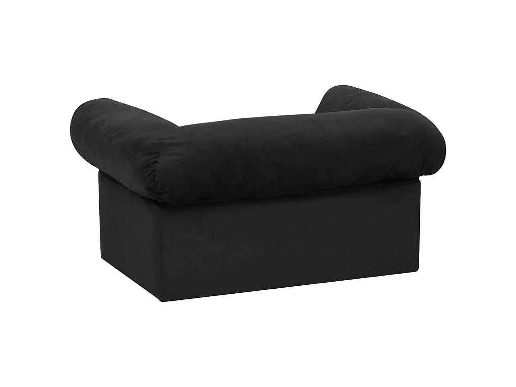 Mjorn  Canapé pour cen avec tiroir Noir 75x50x38 cm Peluche