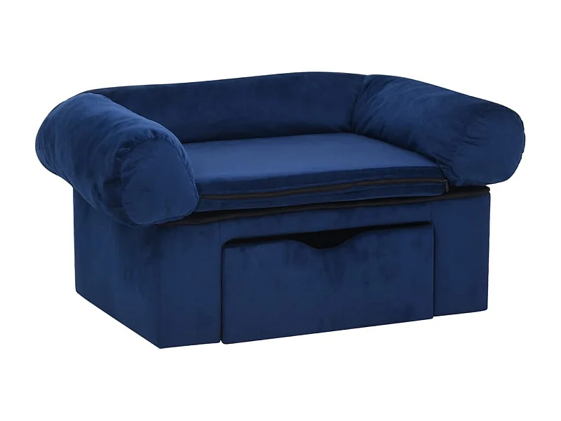 Mjorn  Canapé pour cen avec tiroir Bleu 75x50x38 cm Peluche