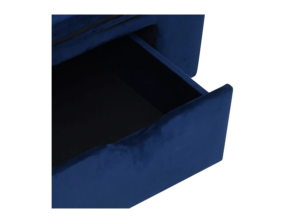 Mjorn  Canapé pour cen avec tiroir Bleu 75x50x38 cm Peluche