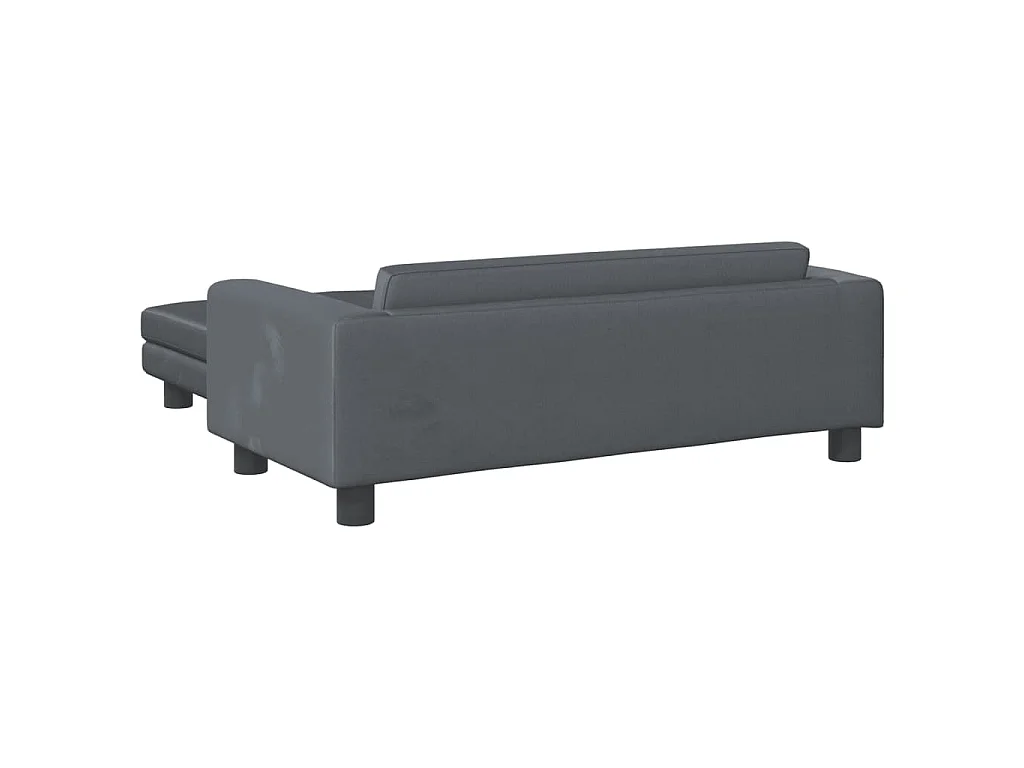 Grace  Lit pour cen avec extension gris foncé 100x50x30 cm velours