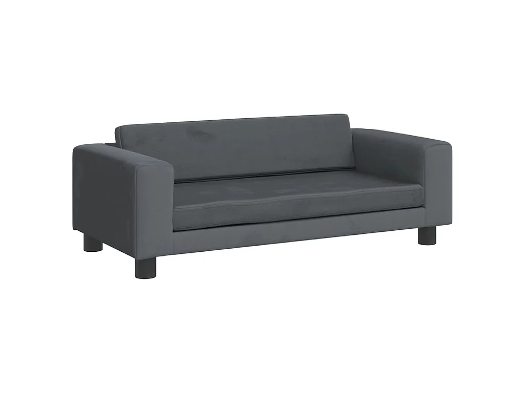 Grace  Lit pour cen avec extension gris foncé 100x50x30 cm velours