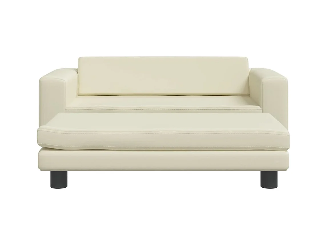 Grace  Lit pour cen avec extension crème 100x50x30 cm similicuir