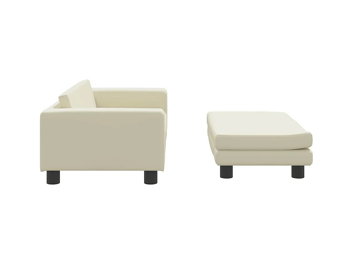 Grace  Lit pour cen avec extension crème 100x50x30 cm similicuir