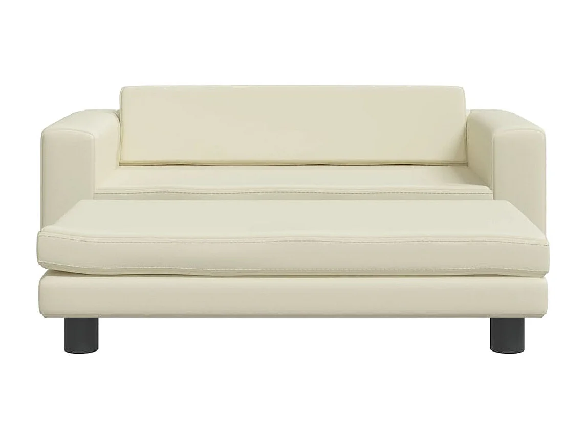 Grace  Lit pour cen avec extension crème 100x50x30 cm similicuir