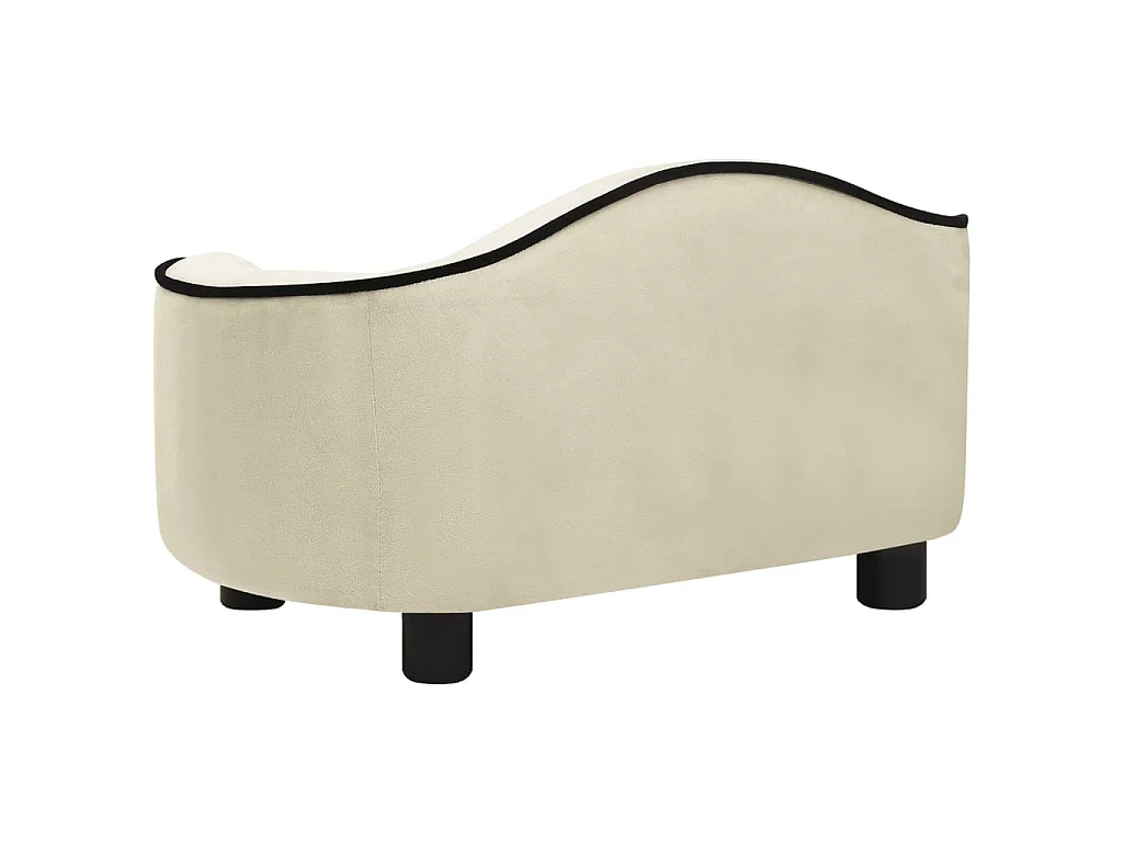 Angelika  Hondenbank 67x47x36 cm pluche crèmekleurig