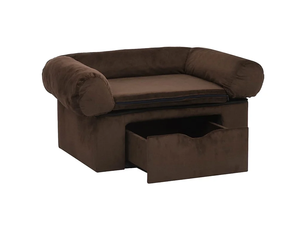 Mjorn  Canapé pour cen avec tiroir Marron 75x50x38 cm Peluche