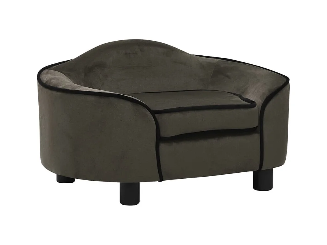 Angelika  Canapé pour cen Gris foncé 67x47x36 cm Peluche