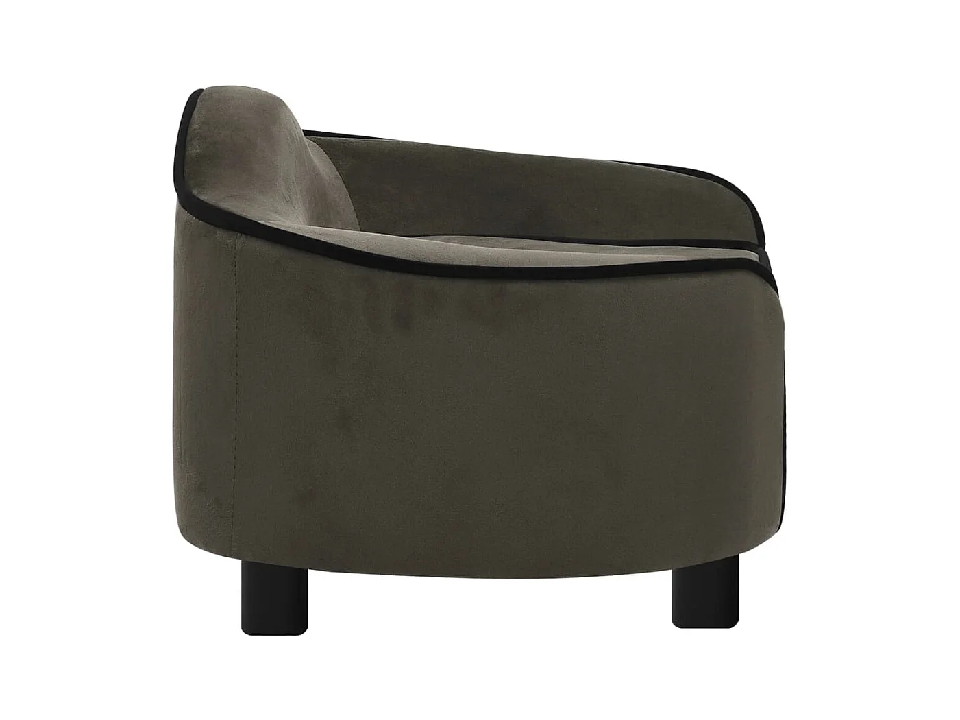 Angelika  Canapé pour cen Gris foncé 67x47x36 cm Peluche