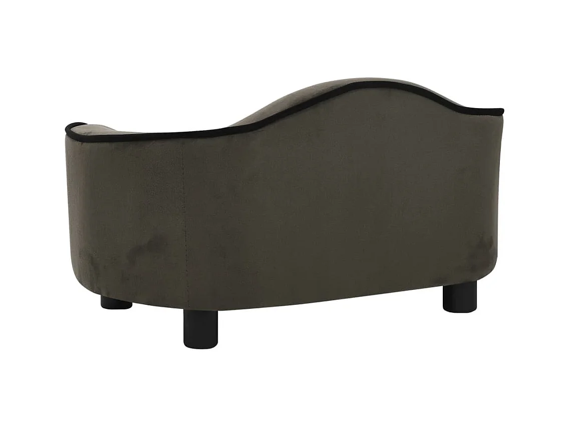 Angelika  Canapé pour cen Gris foncé 67x47x36 cm Peluche