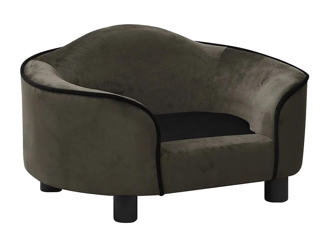 Angelika  Canapé pour cen Gris foncé 67x47x36 cm Peluche