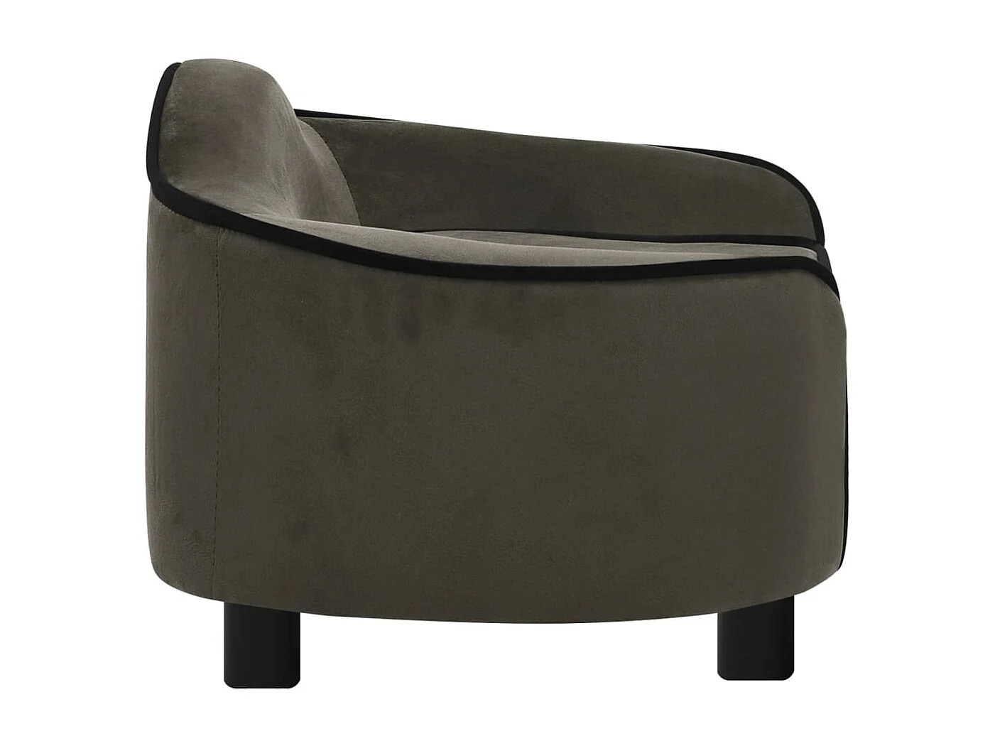 Angelika  Canapé pour cen Gris foncé 67x47x36 cm Peluche