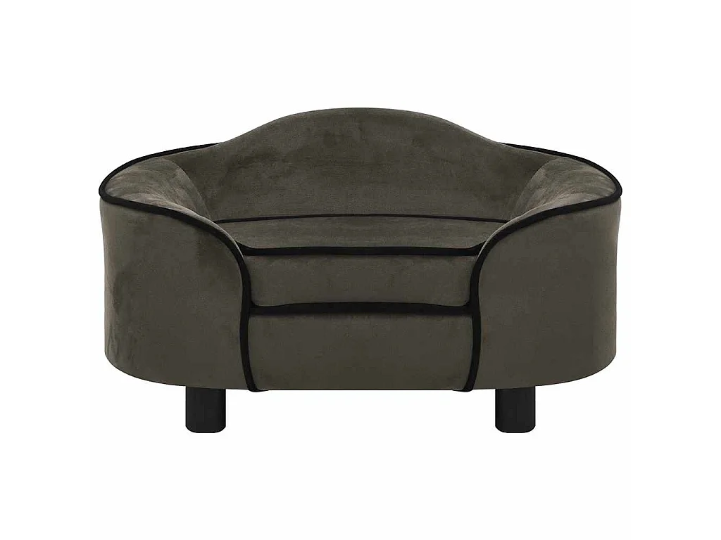 Angelika  Canapé pour cen Gris foncé 67x47x36 cm Peluche
