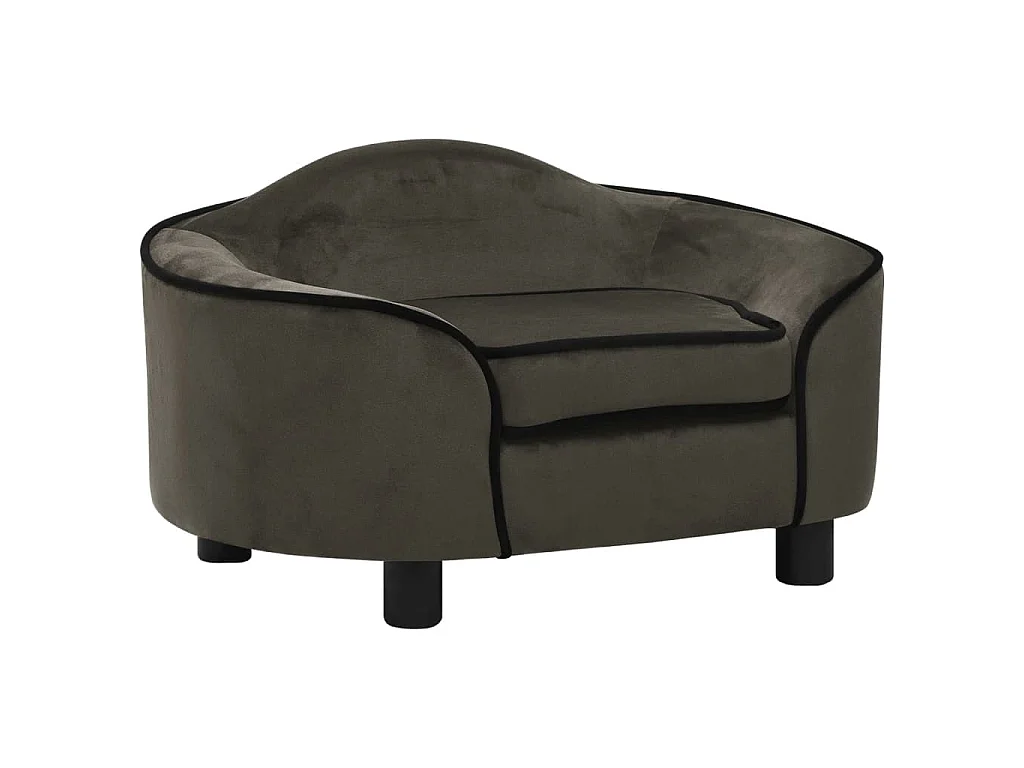 Angelika  Canapé pour cen Gris foncé 67x47x36 cm Peluche