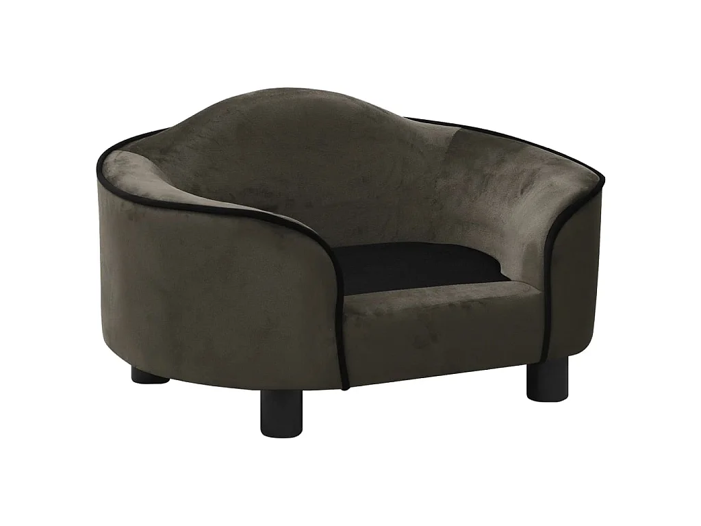 Angelika  Canapé pour cen Gris foncé 67x47x36 cm Peluche
