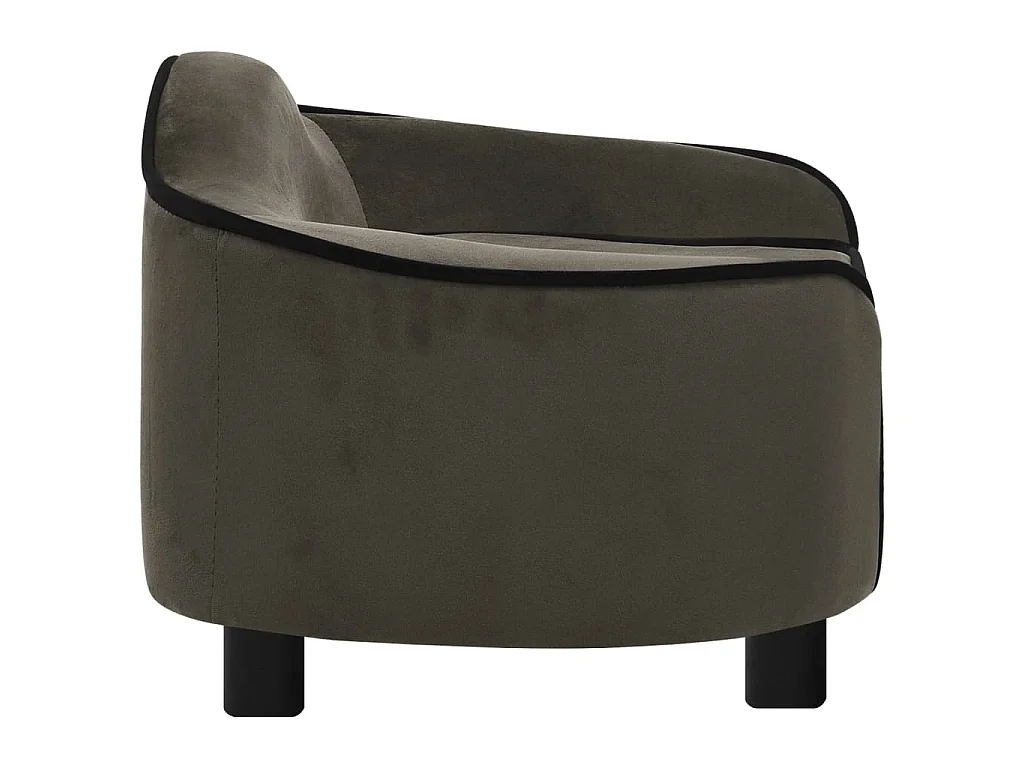 Angelika  Canapé pour cen Gris foncé 67x47x36 cm Peluche